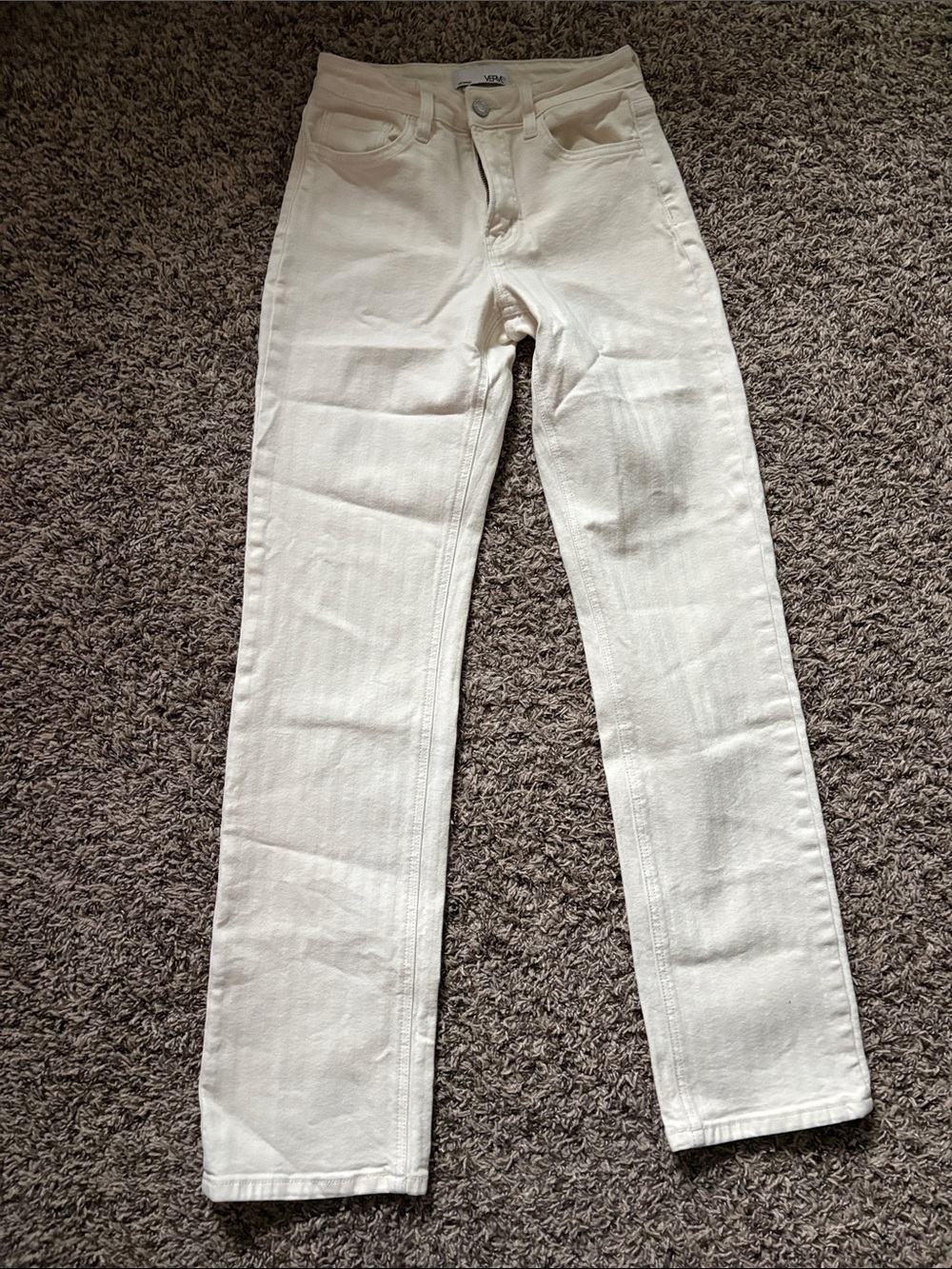 White Straight-Leg Women's Jeans - Unknown Brand